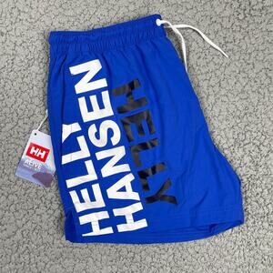 Helly Hansen Sailing Swim Trunks Mens Large Logo Spellout Royal Blue